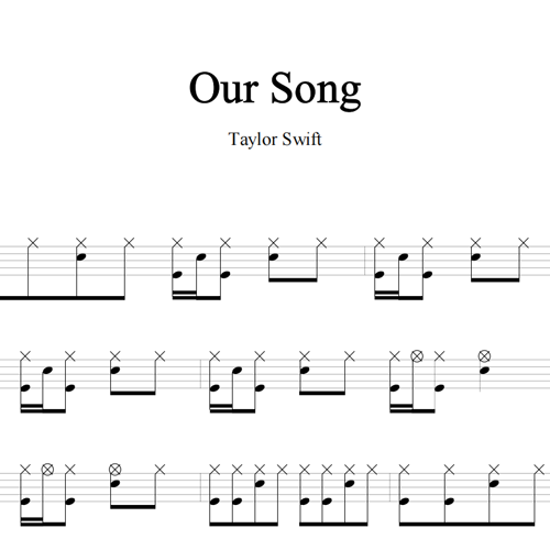 鼓谱*Taylor Alison Swift_Our Song.asp